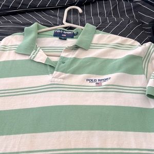 Mint Green 3 button polo sport shirt with matching mint green polo sport shorts